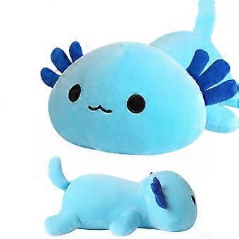 Blå Axolotl plyschleksak 13 tum – Mjukt gosedjurskudde med söt design, present till barn och vänner