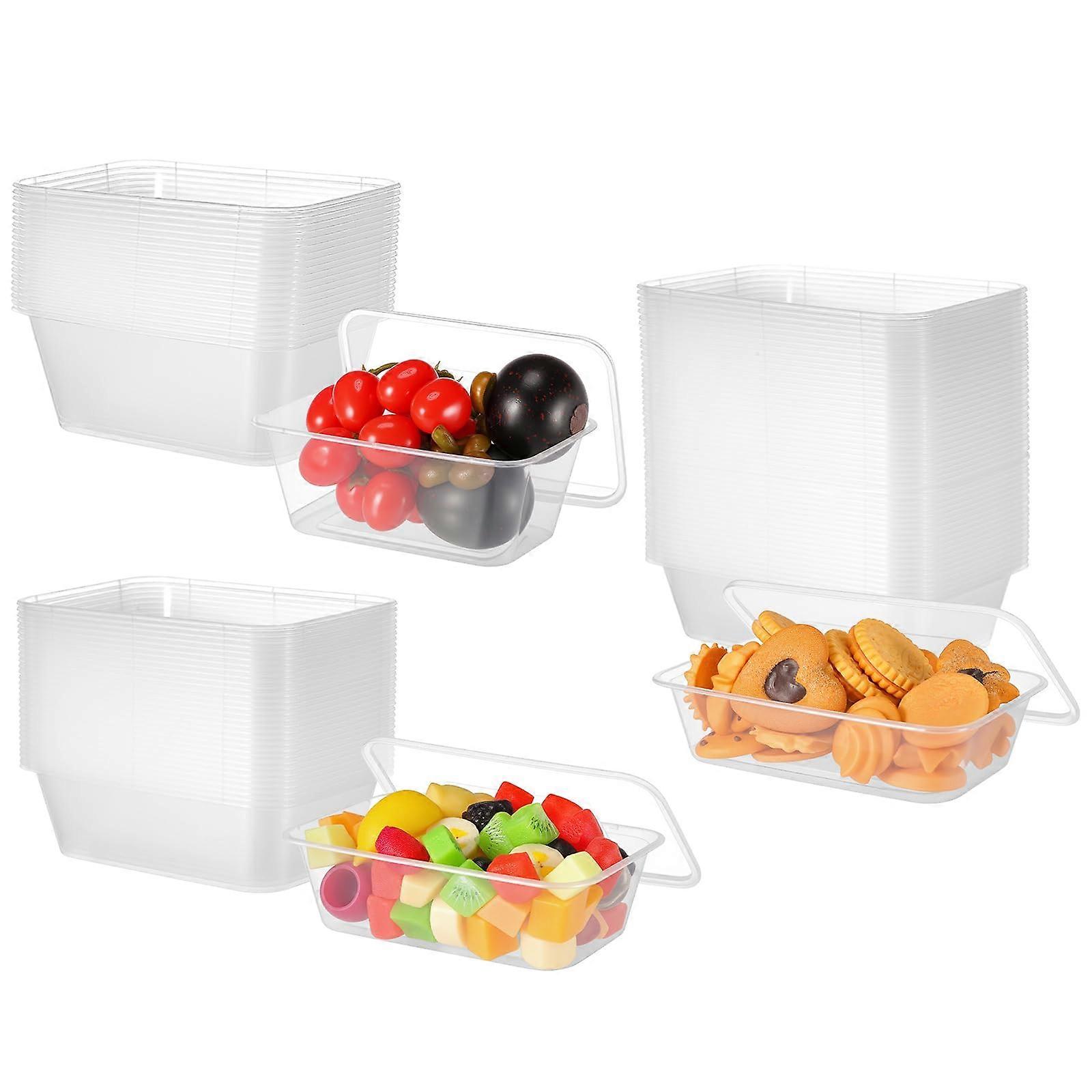 100 Pcs Clear Plastic Meal Prep Containers with Lids LeakResistant Stackable Microwave and Dishwasher Safe
