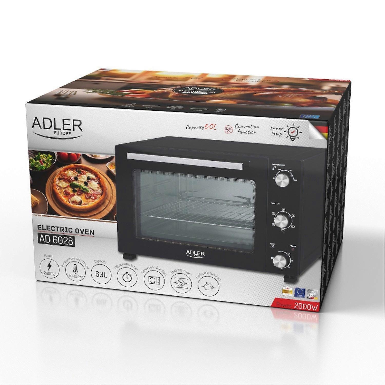 Adler Ad 6028 Backofen Schwarz