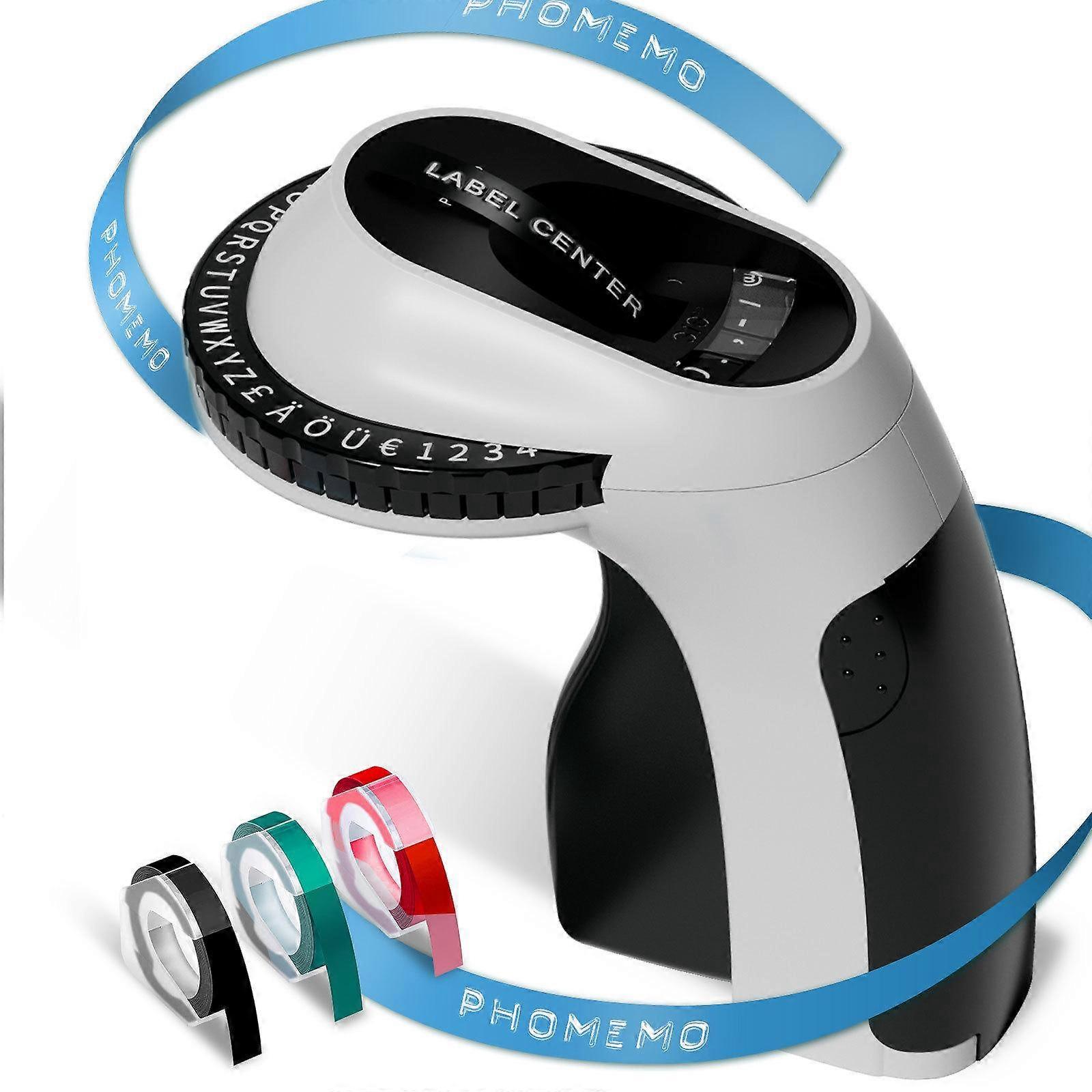 Phomemo E975 Embossing Label Maker With 3 Tapes Black