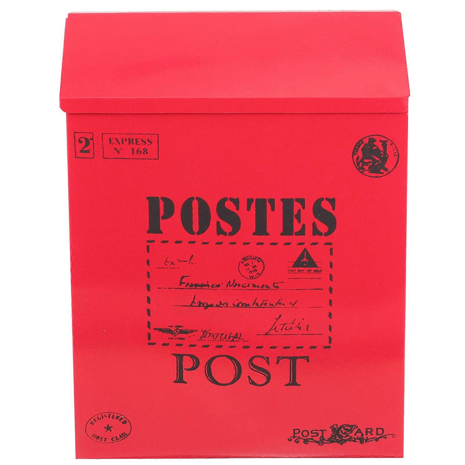 Locking Mailbox Vintage Post Box Wall Mount with Lock 2Pcs Material