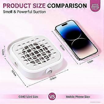 Nail Powder Collector Mini C Type Dust Collector Fan Powerful Vacuum Cleaner Manicure Pedicure Tool