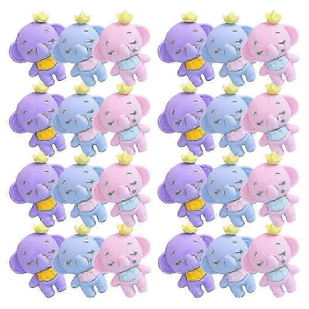 Tiny Elephant Shape Erasers for Students Effective Erasing 36Pcs Assorted Colors