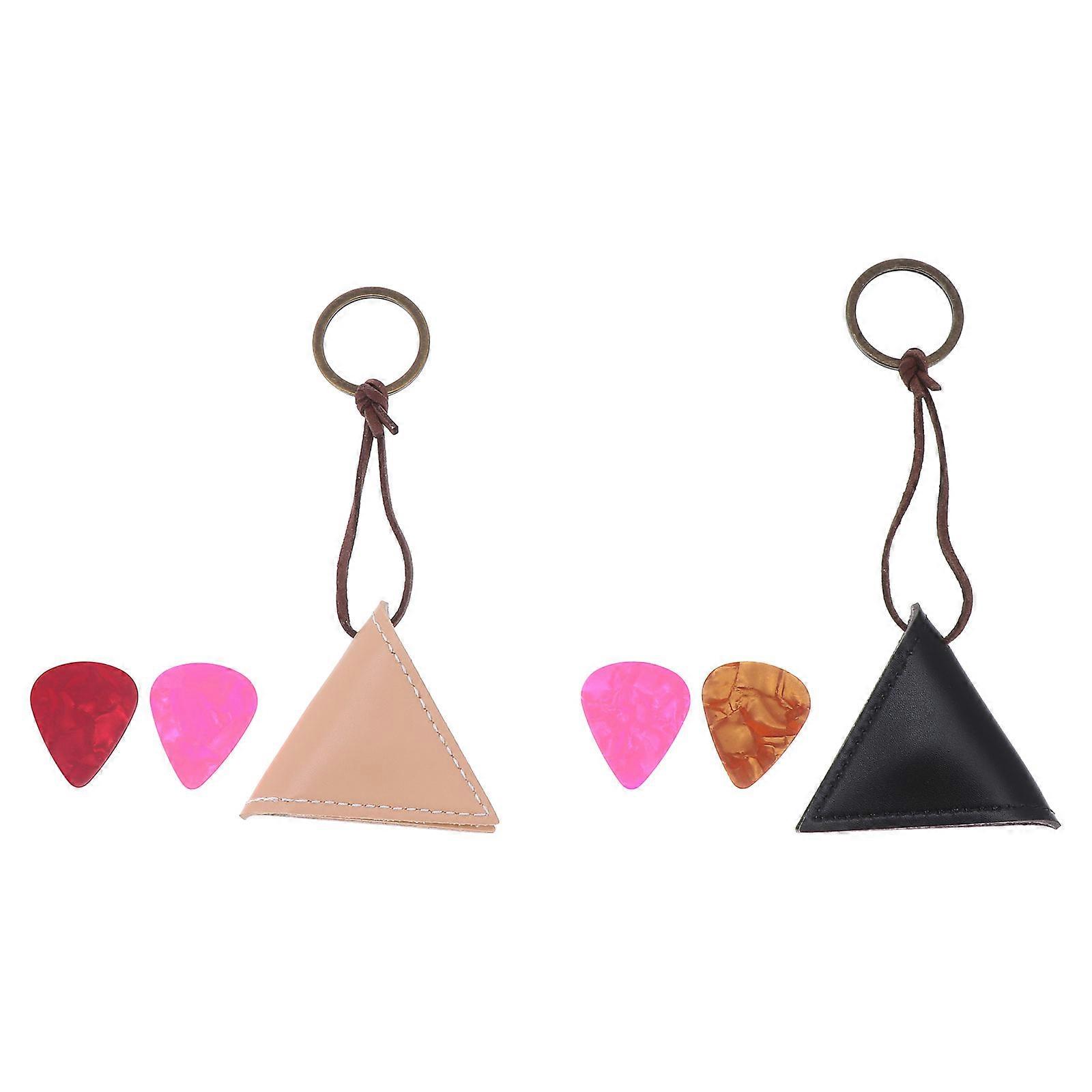 Guitar Pick Cases Keychain Function for Musicians 1Set