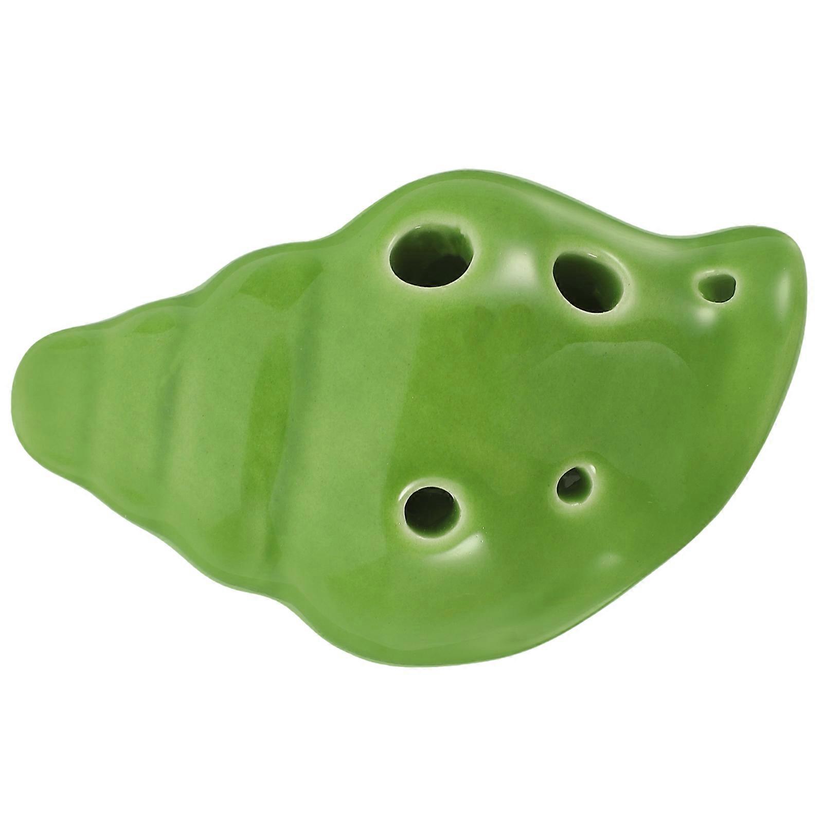 Ocarina Instrument Decorative Conch Shape Ceramic for Beginners