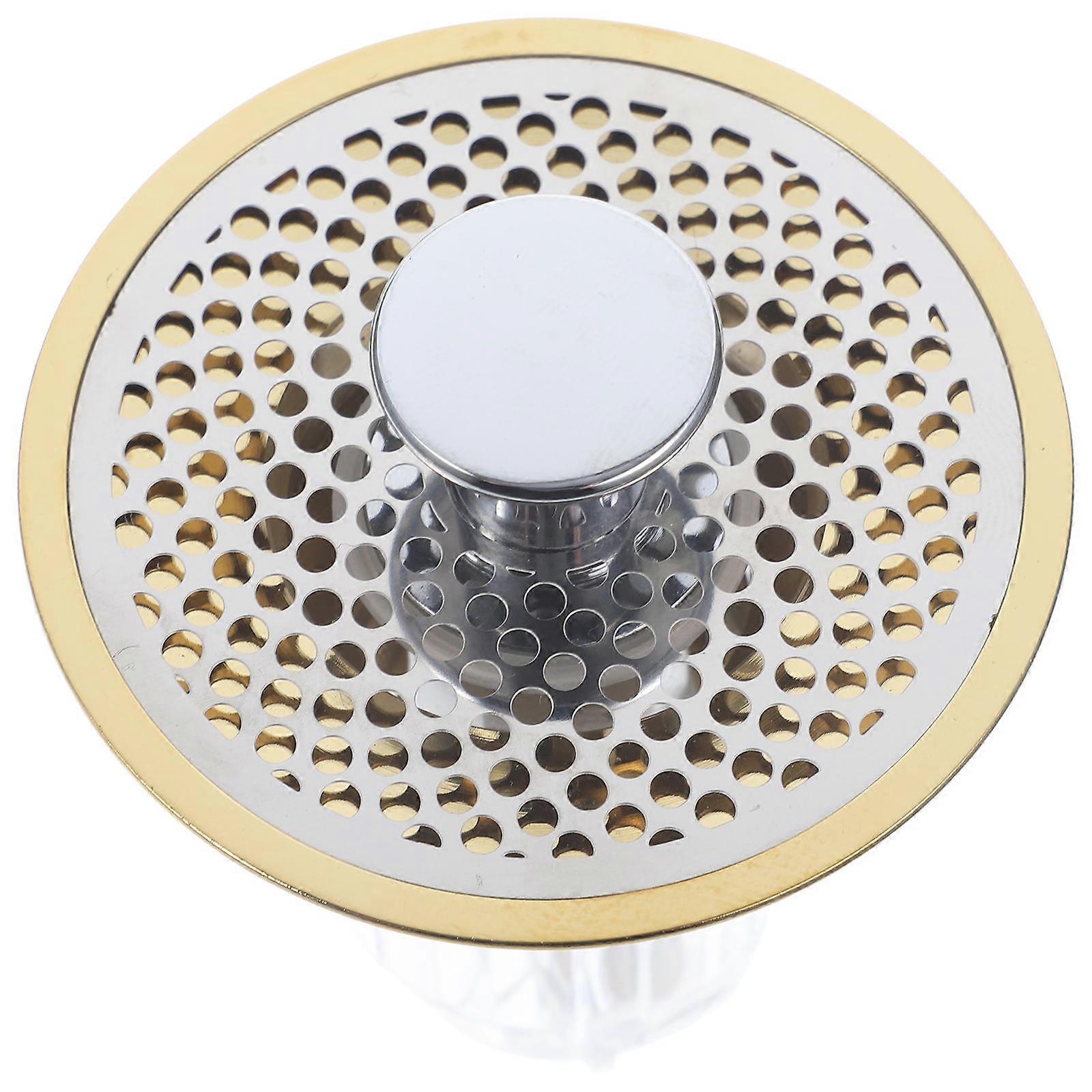 Yellow Brass Bathtub Drain Plug with Multi-Layer Sealing
