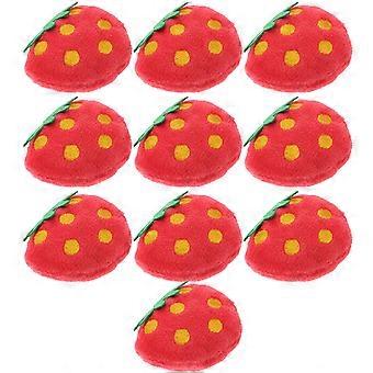 Jouet fraise pour chat (lot de 10)