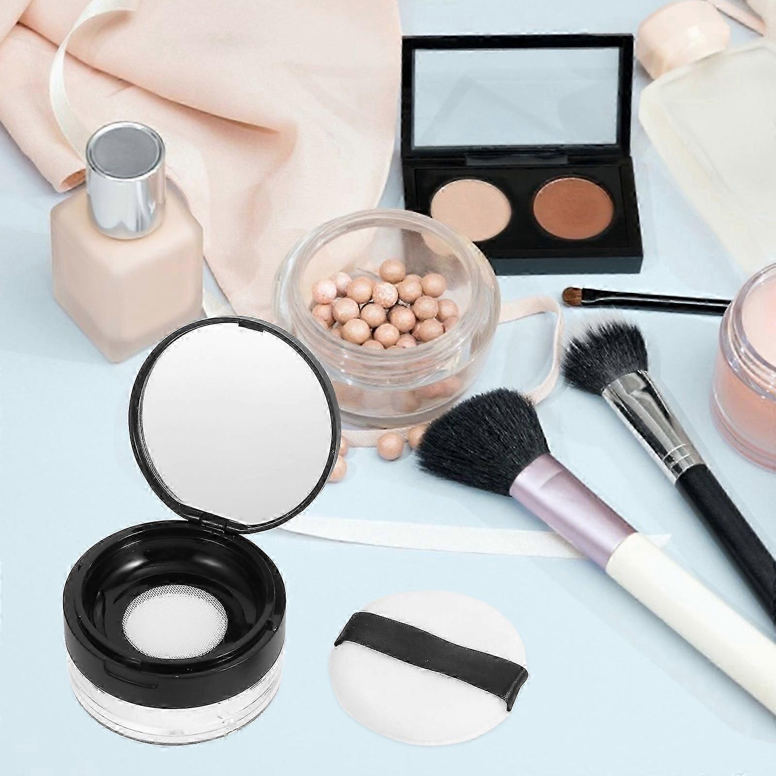 Loose Powder Case Makeup Powder Compact Container for Storage Use 2Pcs