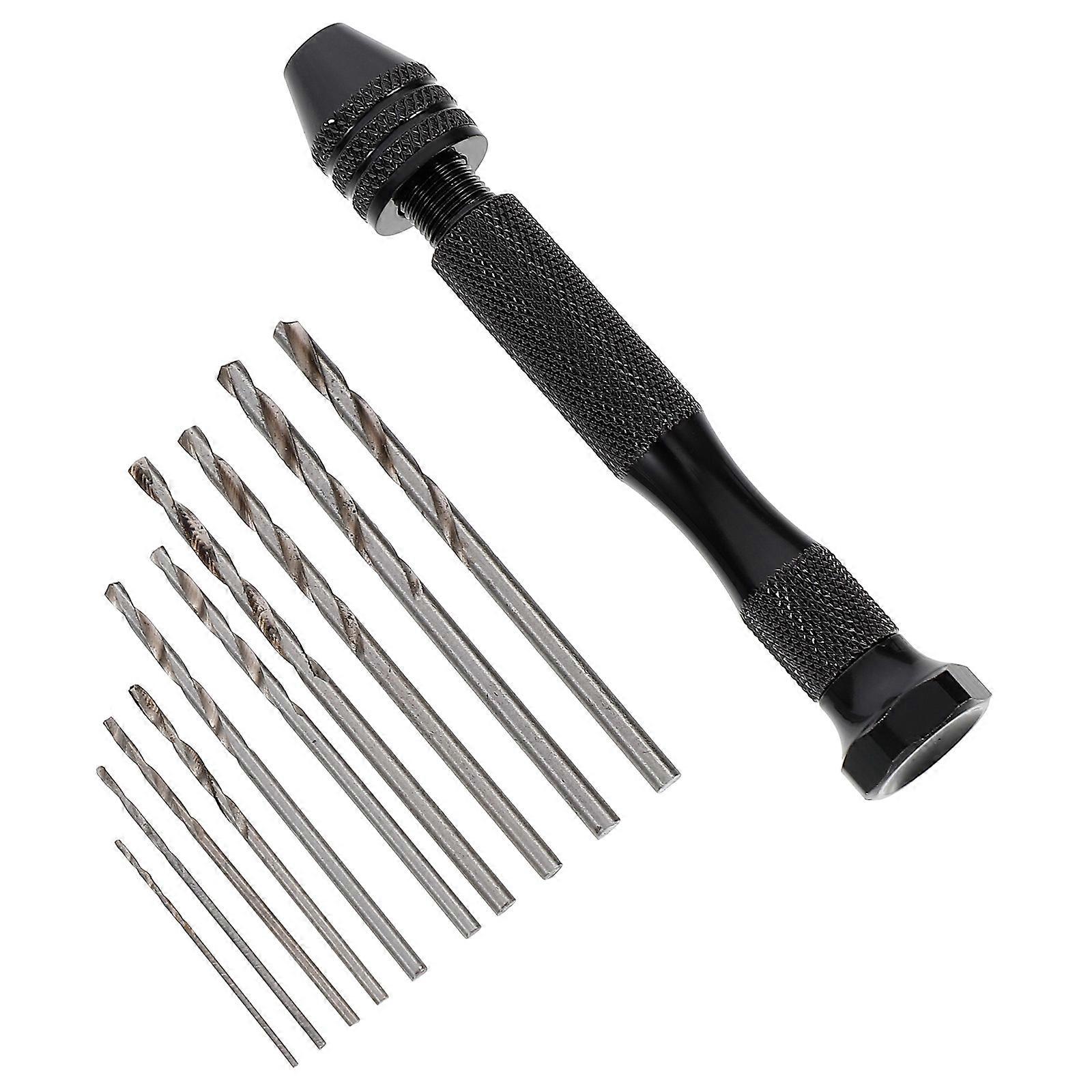 1 Set Pin Vise Hand Drill Micro Mini Drill Bits Kit Precision Hand Drill Bits