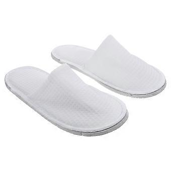 2 Pairs Travel Slippers Guest Slippers Disposable White Guest Slippers Foam Slippers Disposable Cotton Disposable Slippers