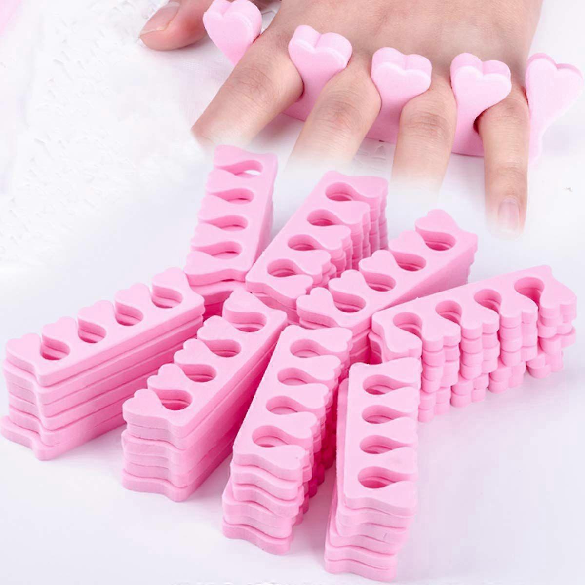50pcs nail divider (pink*1 pack)make up