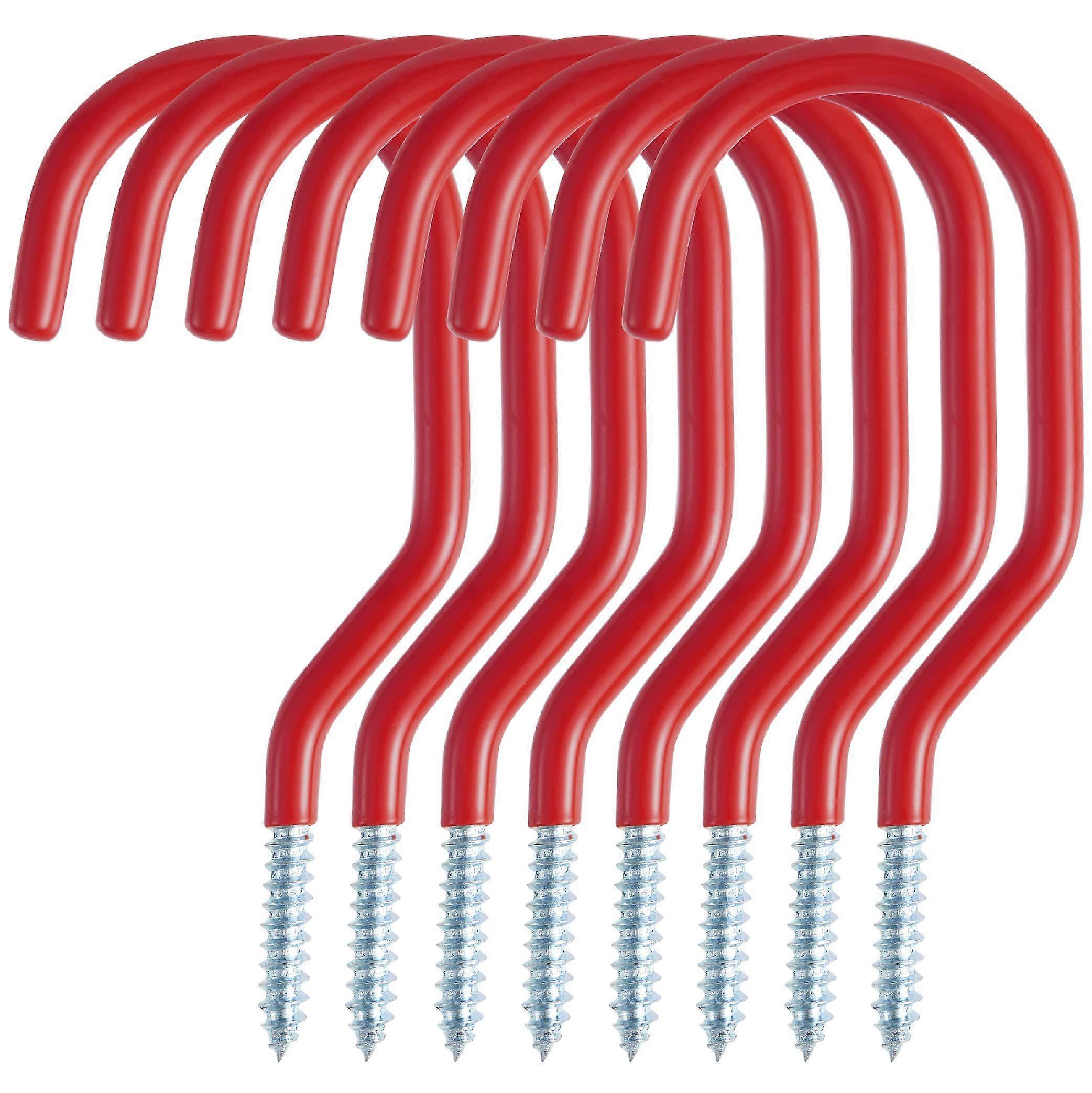 8 Pack Bike Hooks/Bicycle Storage Hooks Set(Red)