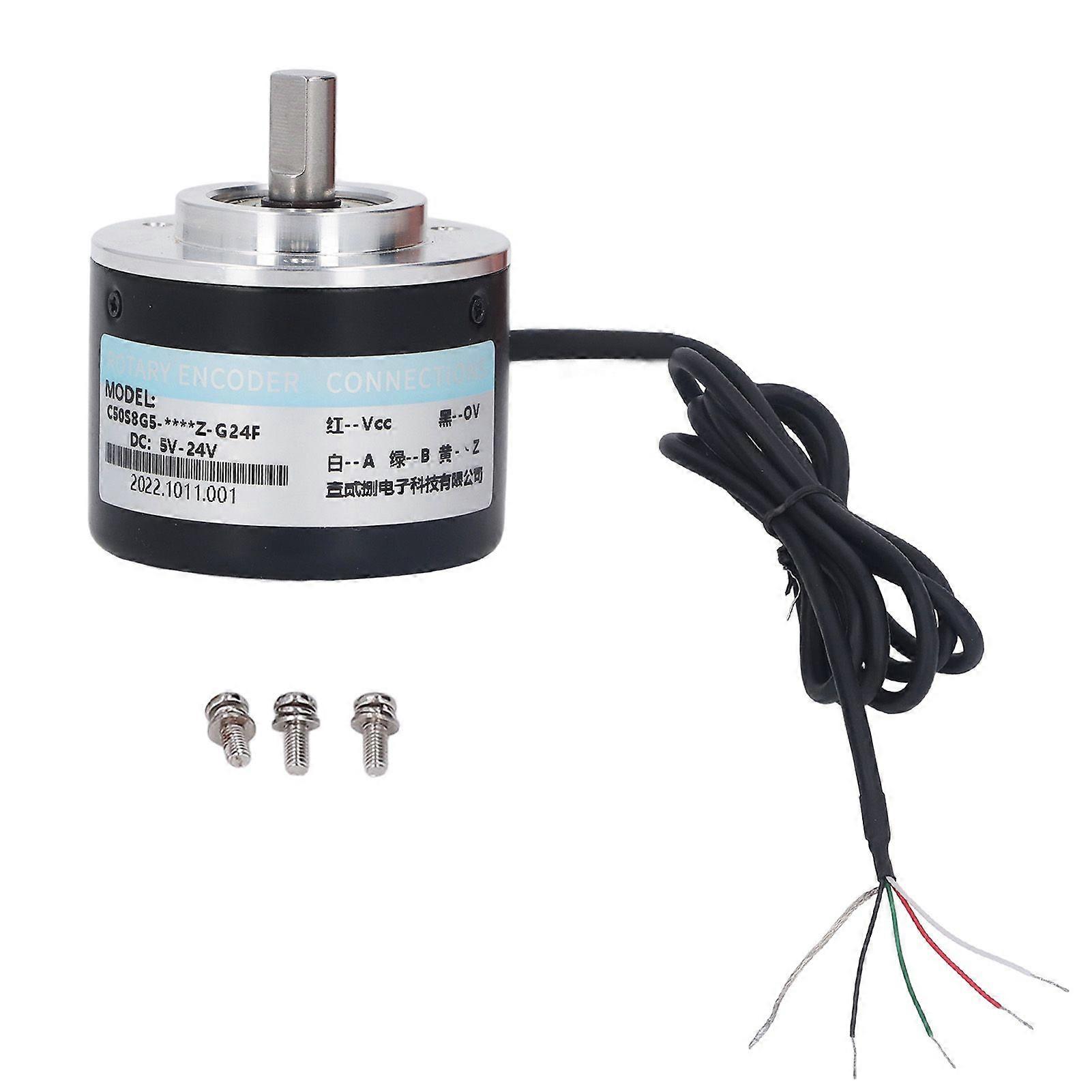 PNP Incremental Encoder IP50 50mm Outer Diameter 2 Phase Incremental Encoder for Intelligent Control DC524V 2000P/R