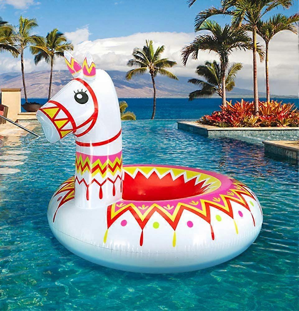 Bouée Lama Enfants Bouée Gonflable Alpaga Lama Piscine - Anneau Natation Enfant Adulte Flotteur Été 86x58cm