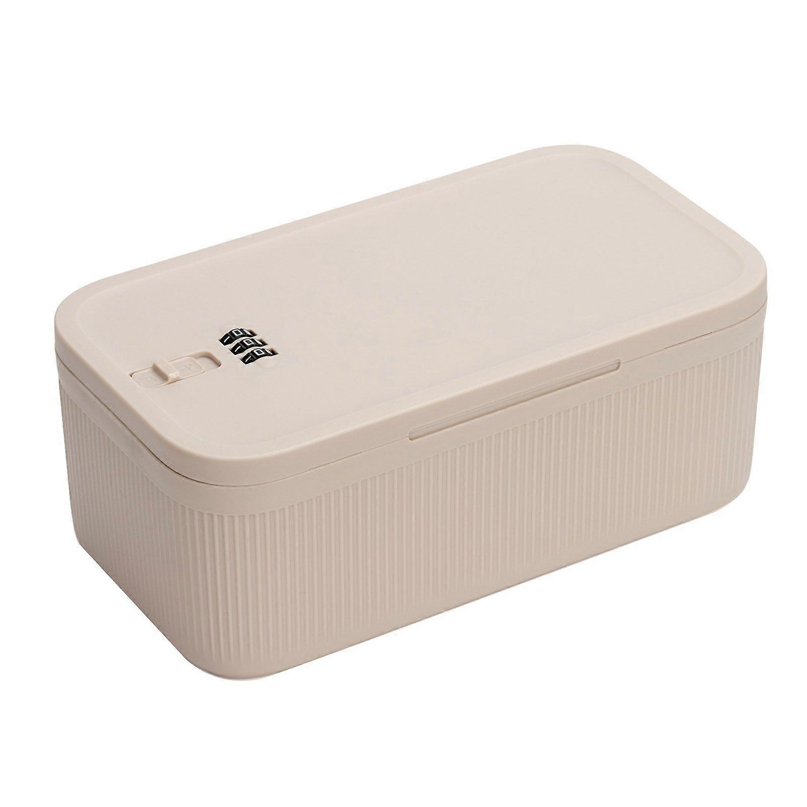 Lockable Storage Box Large Capacity Easy to Setup Multipurpose Mini Locking Pill Organizer Storage Box with Password