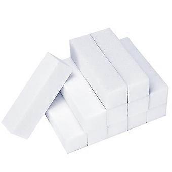 10 Pack Nail Buffer Block 4-zijdige nagelvijl schuurblok polijstblokken voor natuurlijke en acrylnagels Medium korrel (wit)