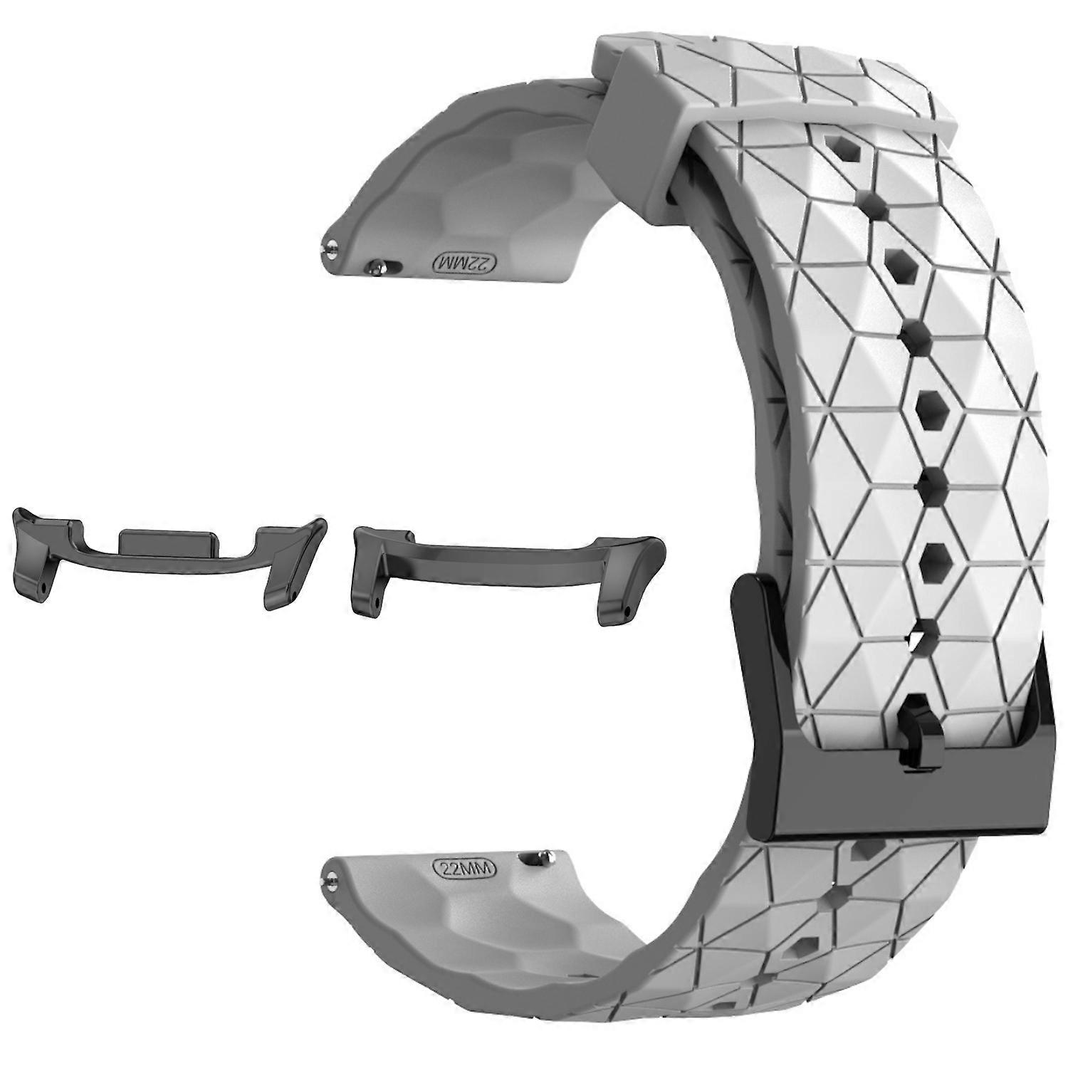 For Samsung Galaxy Watch 8 / 8 Classic / Ultra 2 Silicone Football Design Replacement Arm Band White