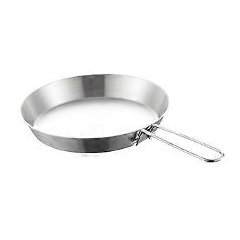 Camping Fry Pan 16cm Stainless Steel Cookware with Foldable Handle, Lightweight Easy Clean Pan for Outdoor Hiking and Travel