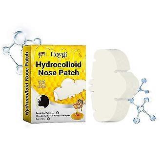 Hydrocolloid Nose Patches 12 Pcs Pimple Absorbing Cover Hydrocolloid Patches For Nose Blackheads Pimples Removal Pores Firming
