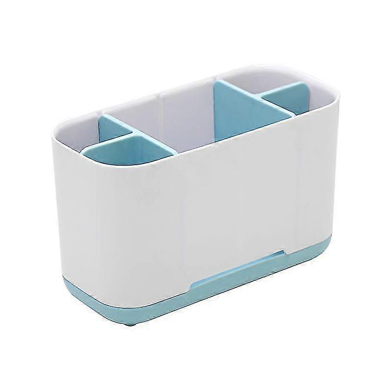 Detachable Toothbrush Stand Multi-Function Toothpaste, Toothbrush Holder Blue（11.8*9*19CM）