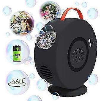 Draagbare oplaadbare bellenblaasmachine, automatische bellenblaasmaker speelgoed voor kinderen, 360 roterende bellenblaas van 500 ml voor buitenfeest bruiloft verjaardagscadeau