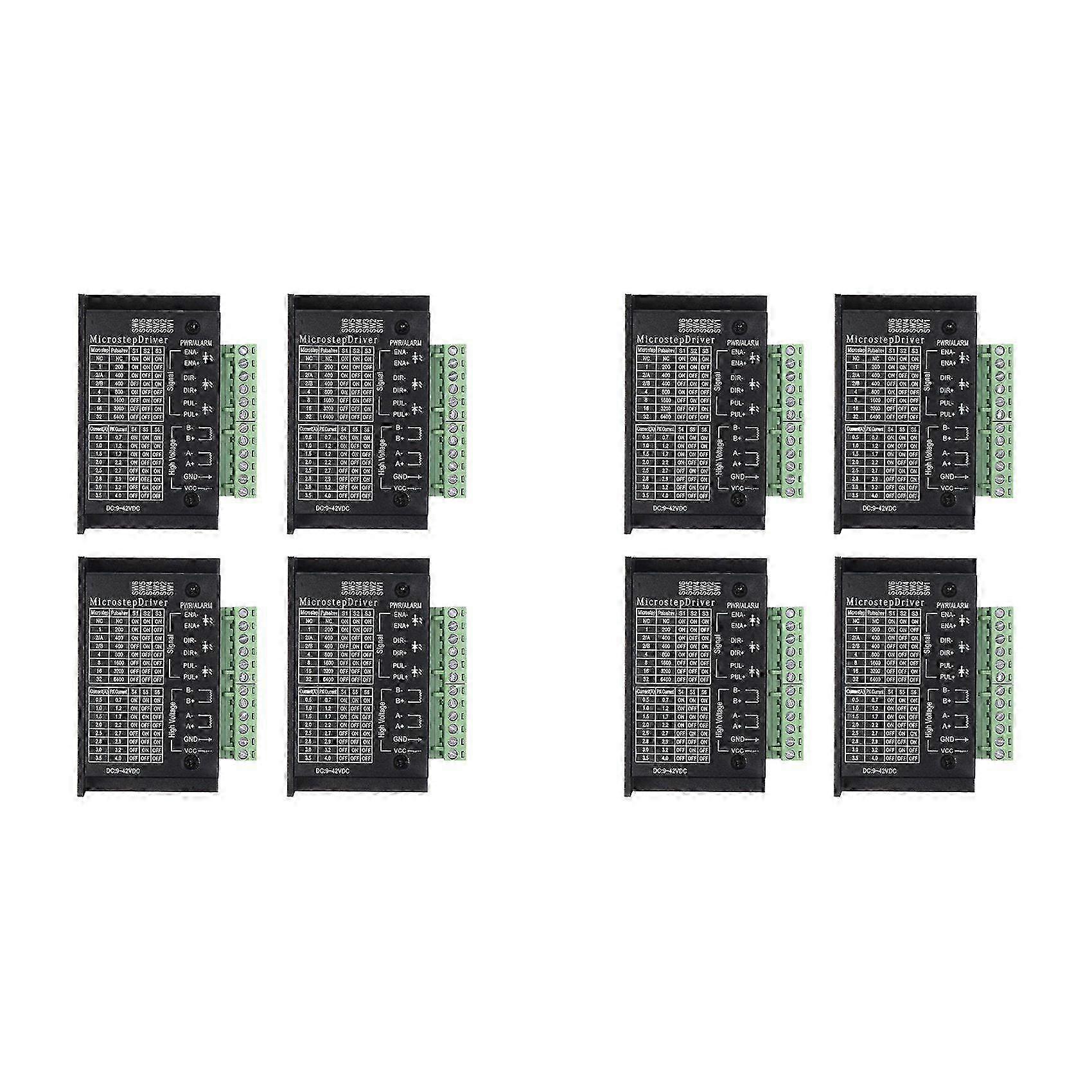 TB6600 Stepper Motor Drivers, 8Pack 4A Stepper Driver Controller CNC Digital Mini Step Driver compatible with 42/57/86 Stepper Motor