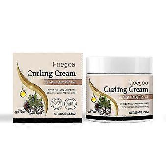 Crema para rizos con auténtico aceite de ricino y vitamina E para rizos duraderos, elásticos y brillantes.