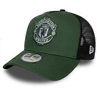 New Era A-Frame Mesh Trucker Cap - Manchester United olive
