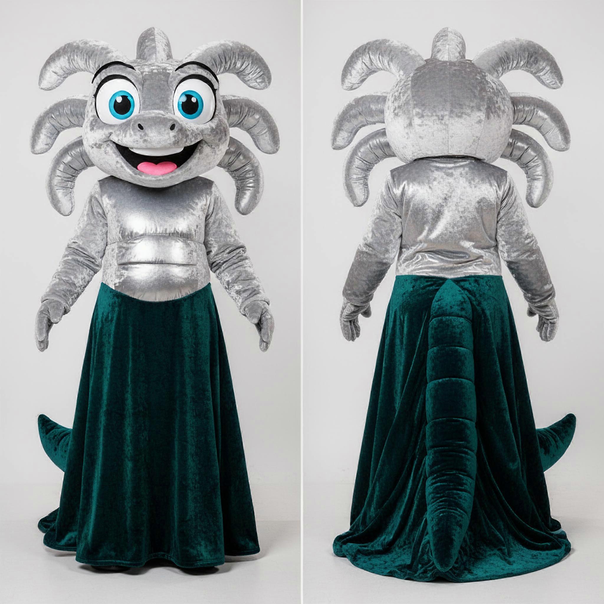 MASTICOT Silver Shimmering Hydra Mascot