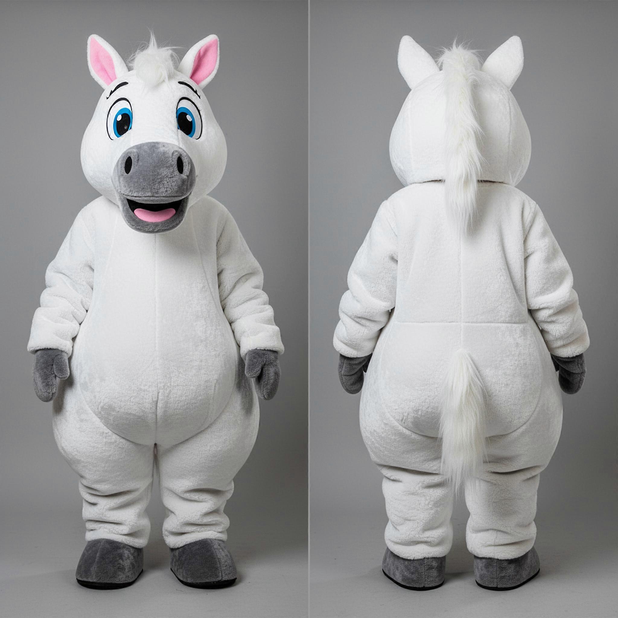 MASTICOT Snow White Cartoon Horse Mascot