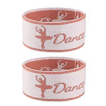 Dance Foot Extension Band 2 Pack, Fabric Two-Foot Trainer for Gymnastics Flexibility, Home Lesson and Studio Use  Pink os