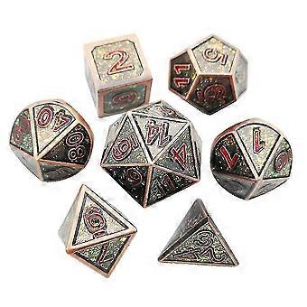 Peças Metal Poliédrico Dice D4 D6 D8 D10 D12 D20 Die Set Style 1