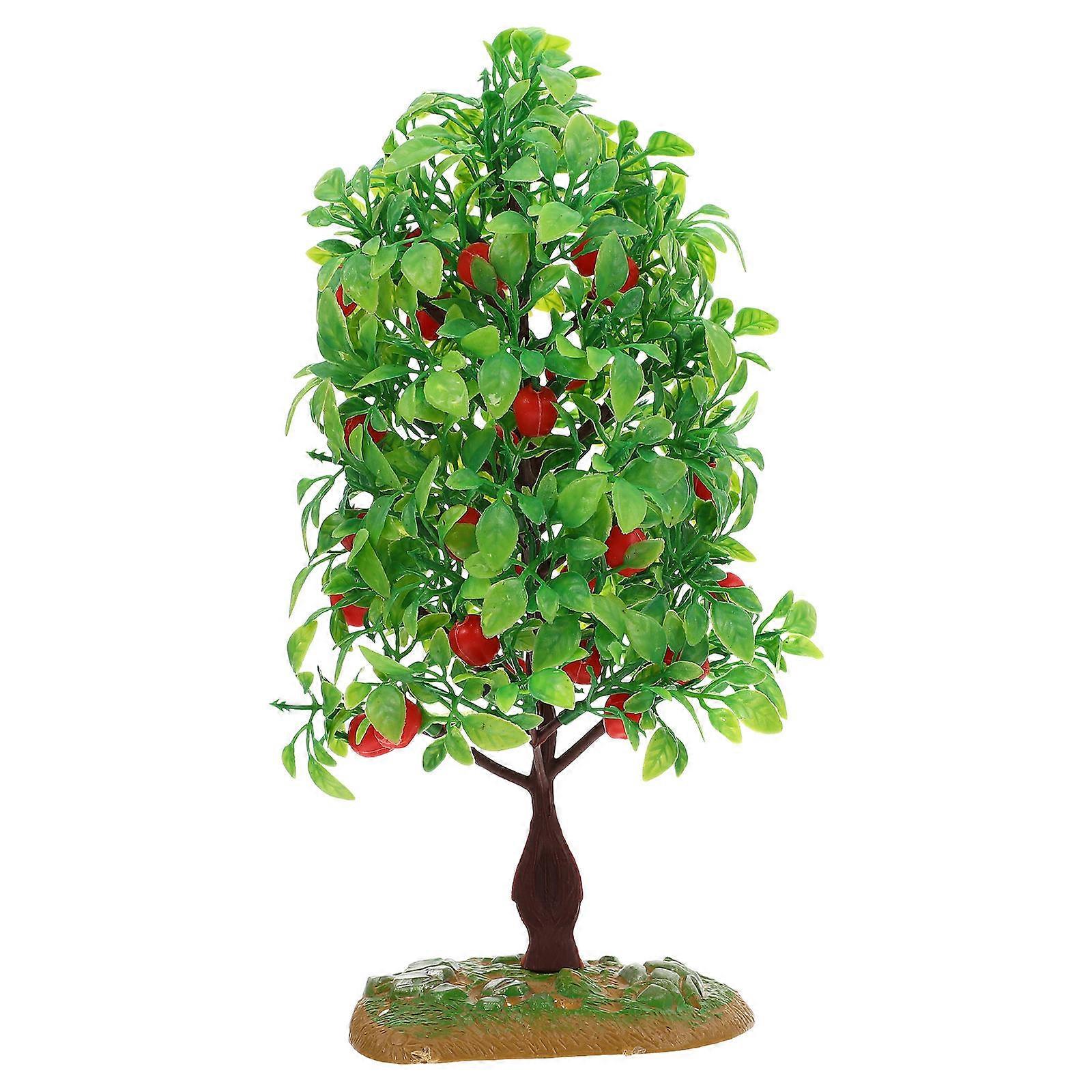 Large Fruit Tree Model Simulation Decoration Plastic Tree Ornament Toy