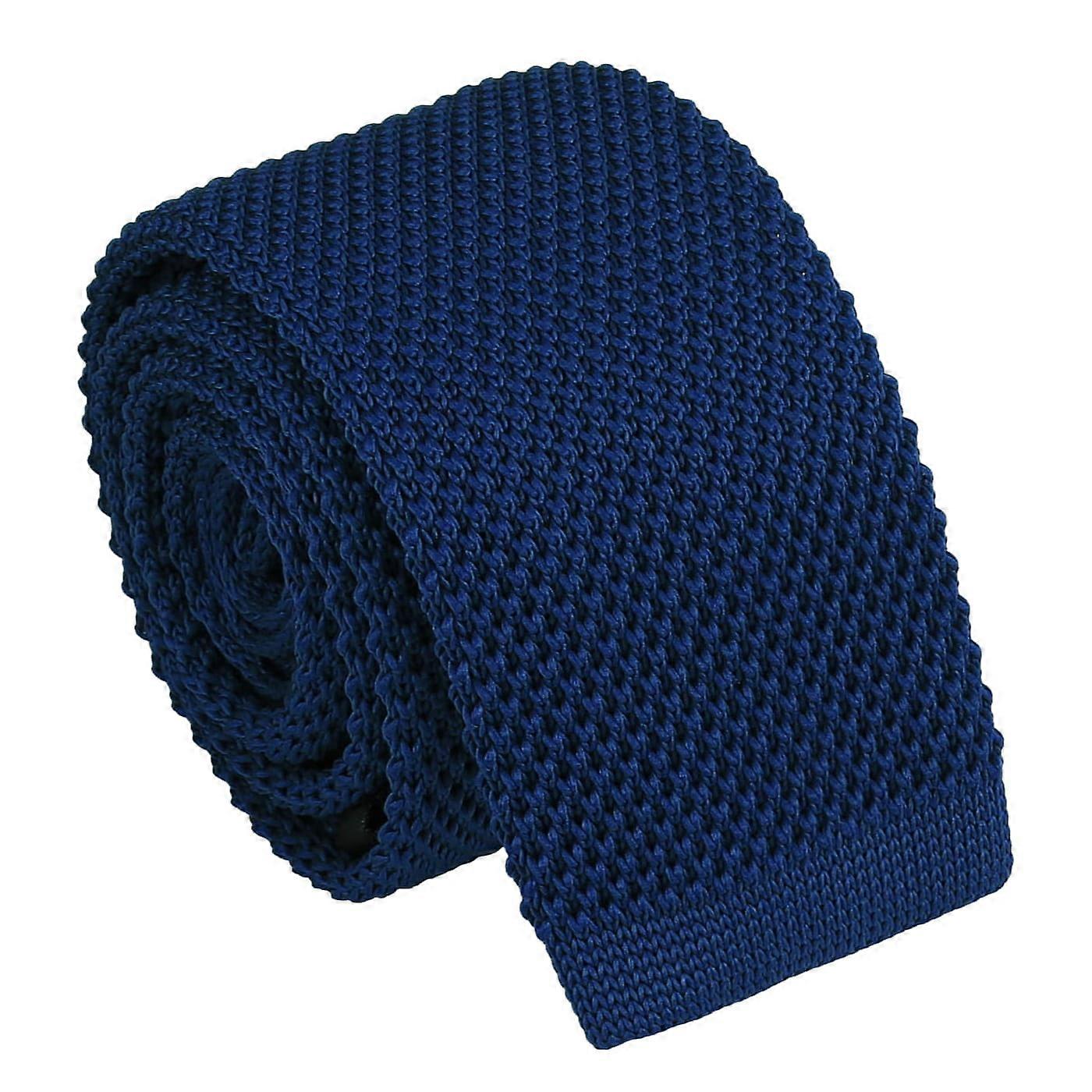 Navy Blau gestrickt schmaler Krawatte