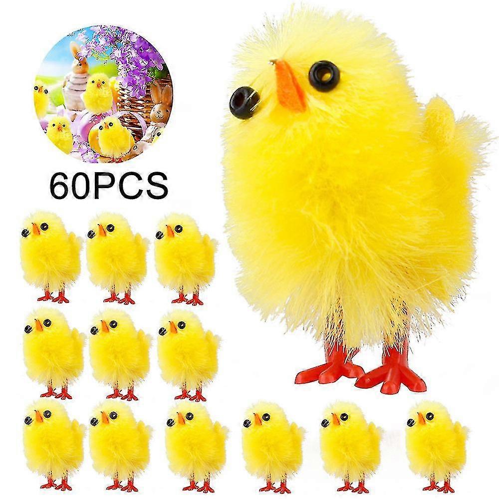 60pcs Mini Easter Chicks Figurines