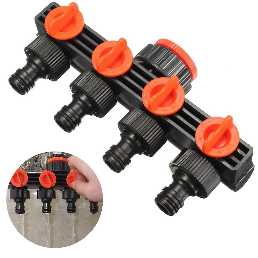 Home Garden Hose Pipe Splitter Drip Irrigation Water Connector Agricultural 4 Way Tap Connectors Useful