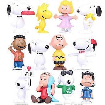 12pc Snoopy Cartoon Anime Models