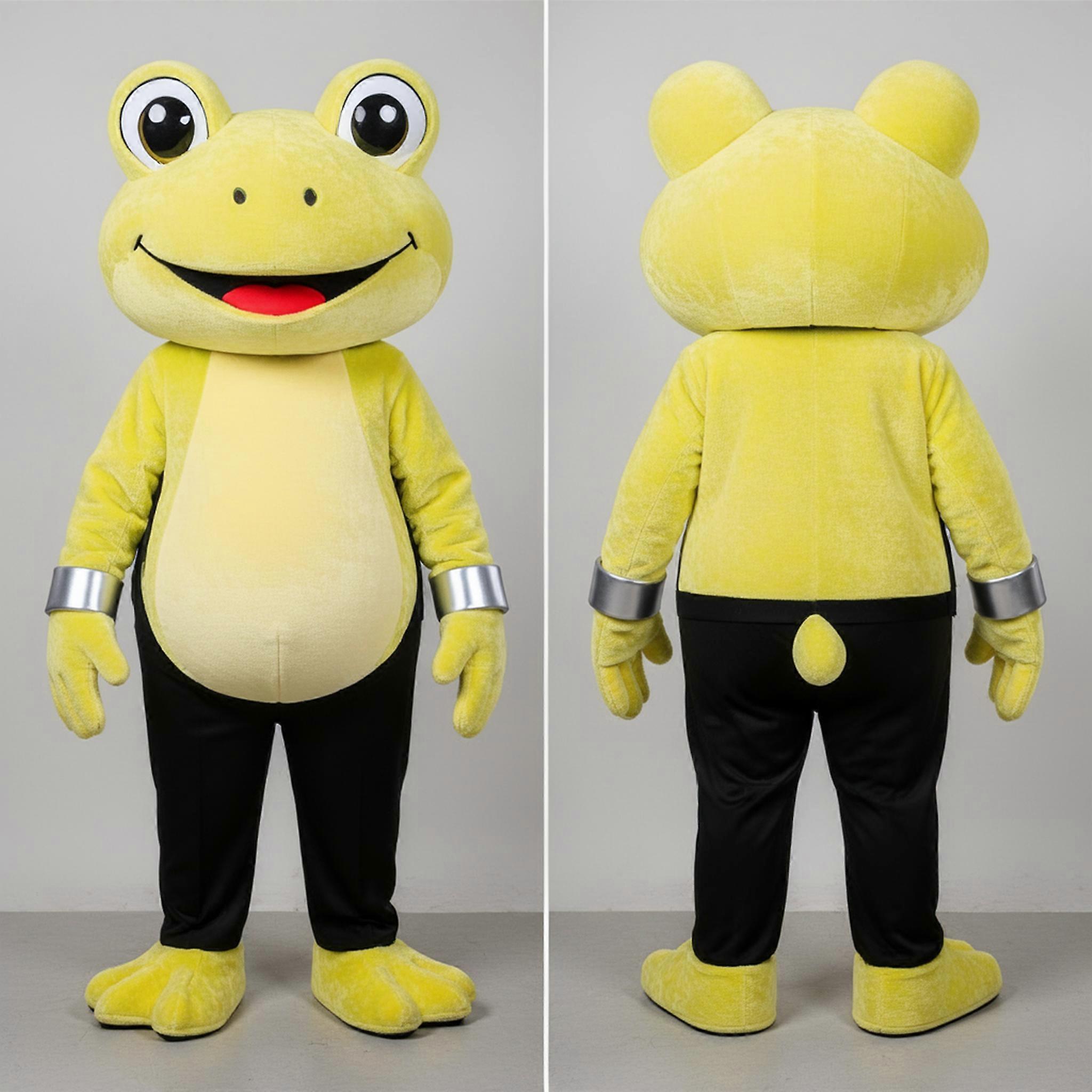 MASTICOT Lemon Yellow Playful Frog Mascot