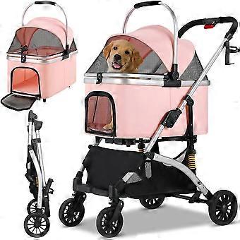 Dog stroller - Dog cart - Dog buggy - Foldable dog stroller - 4-in-1.