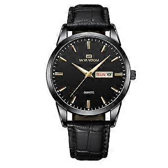 VA VA VOOM Uformell kvartsklokke for elskere Høy kvalitet Rund urskive Sport armbåndsur med kalender for par