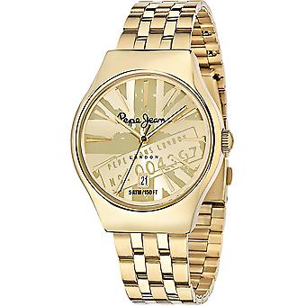 Pepe jeans joey watch for Unisex Analog Quartz with stainless steel bracelet plated in gold R2353113002
