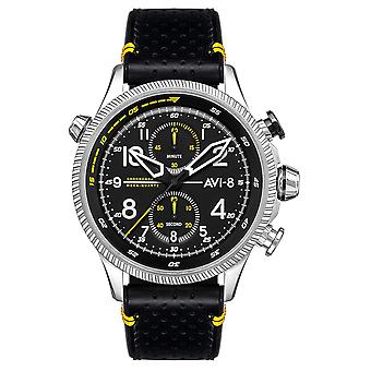 Hawker hunter, duke chronograph, halton Japanese Quartz Analog Man's Watch with Cowskin Bracelet AV-4080-01