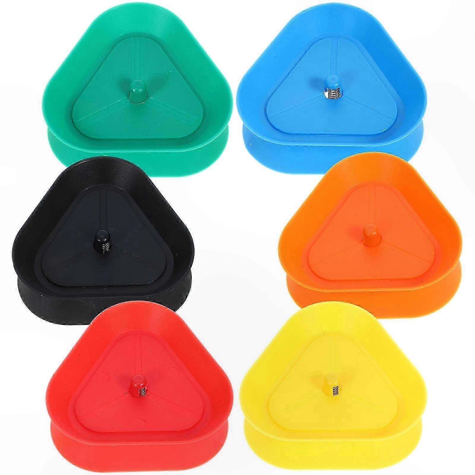 6pcs Triangle-Shaped Hands-Free Playing Card Holder & Stand