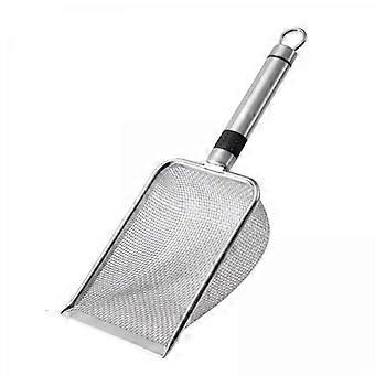 2x Cat Litter Scooper for Indoor Cats Metal Cleaning Spoon Mesh Sifter