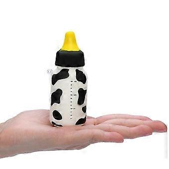 Cow Print Baby Bottle Shaped Slow Rising Squishy Toy, Stress Relief for Kids Ages 6 and Up-yzw