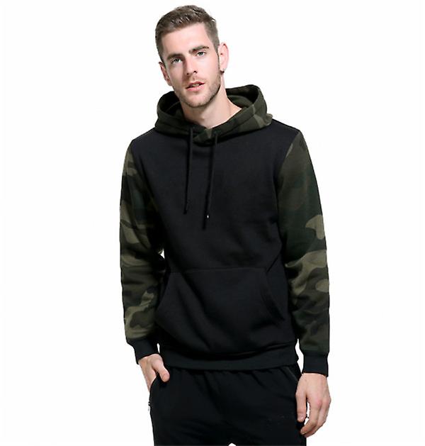 2022 Moda Markası Trend Kamuflaj Renk Eşleştirme Kazak Erkek Sonbahar Ve Kış Kapüşonlu Gevşek Büyük Boy Kazak Toptan Üst Erkekler