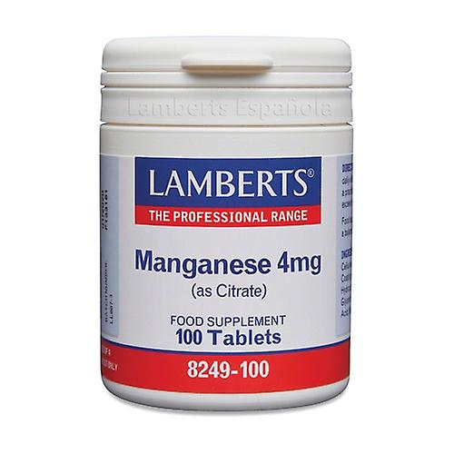 Manganese as citrate 100 tablets of 4mg