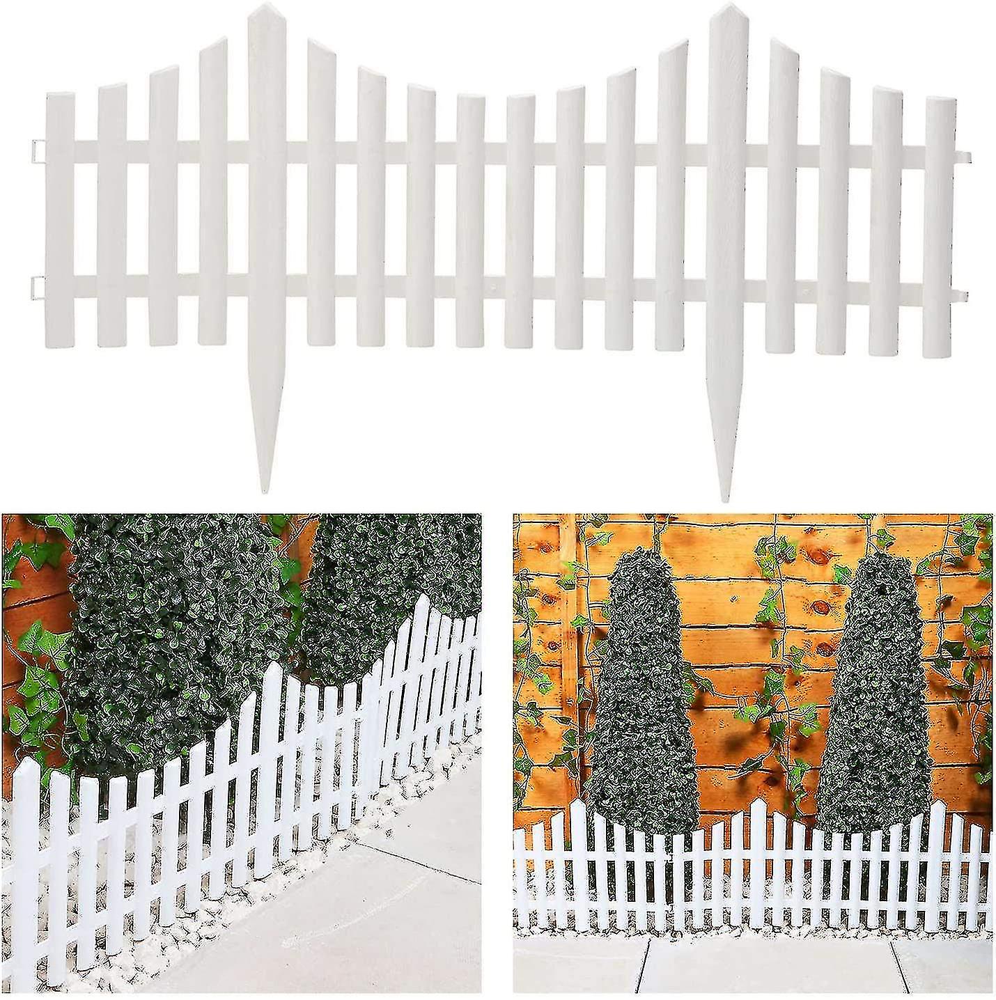 4pc Wooden Effect Plastic Garden Edging