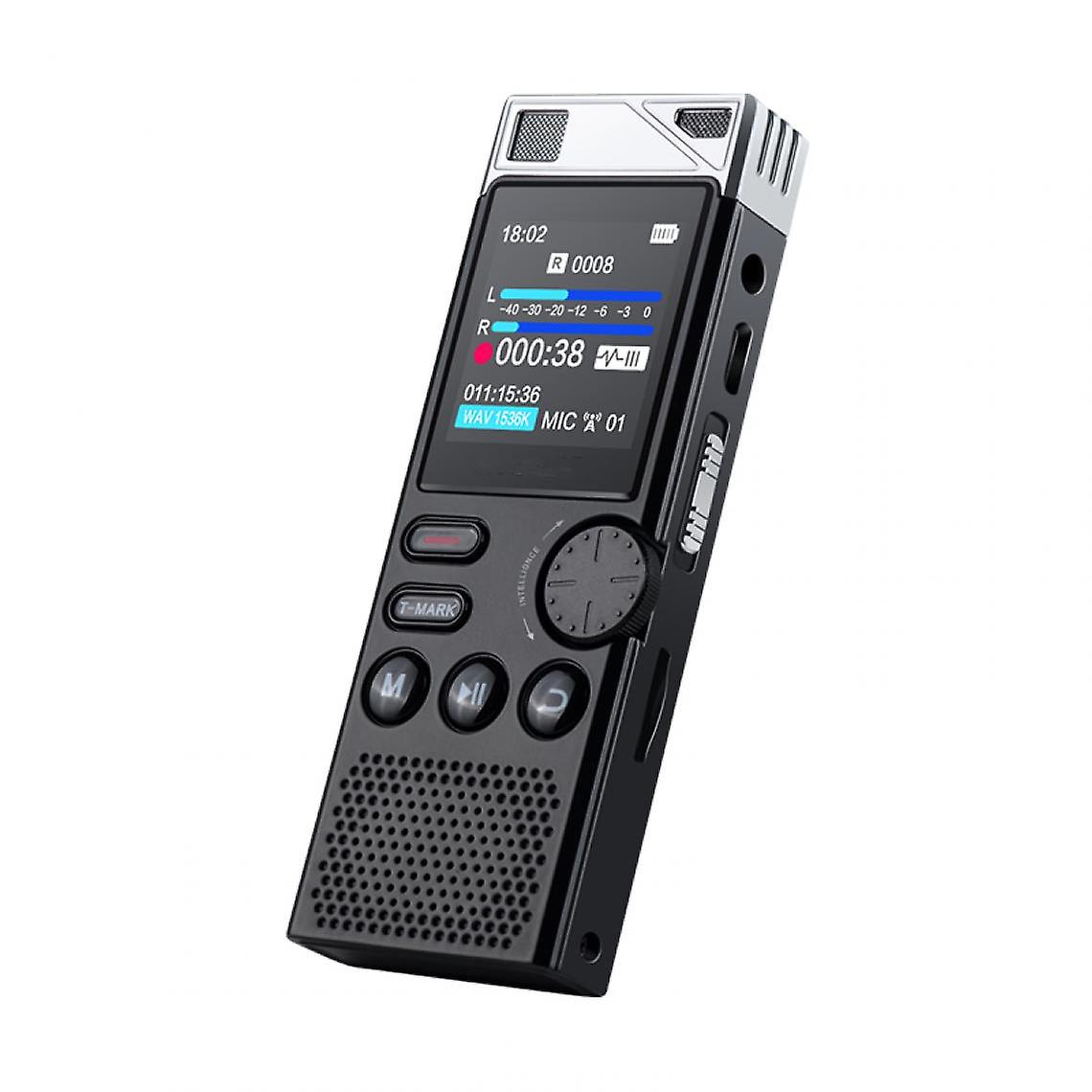 16g Professional Sound Recorder Hd Noise Reduction Voice Activated Tape Recorder High Fidelity Player Nondestructive Sports Business Meetings(black)