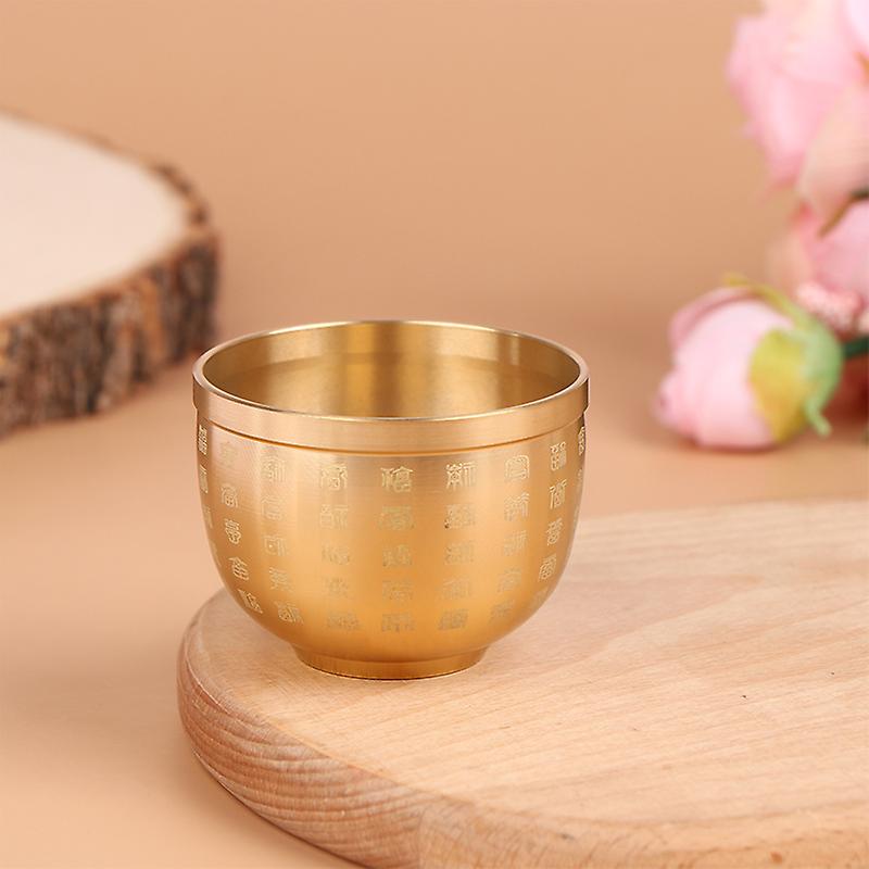 Pure Brass Cornucopia Baifu Rice Cylinder Desktop Ashtray Study Small Ornament